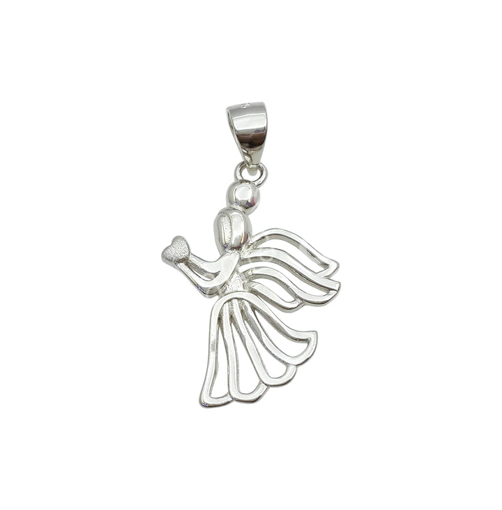 Sterling Silver Pendant Angel 1″H X 0.75″W