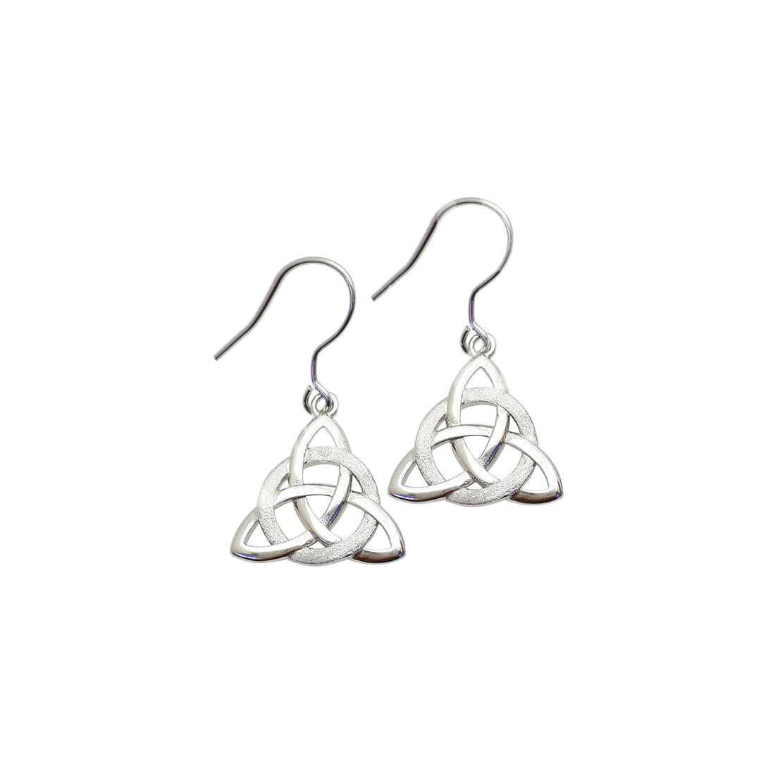 Sterling Silver Earrings Triquetra 0.75″L X 0.75″W