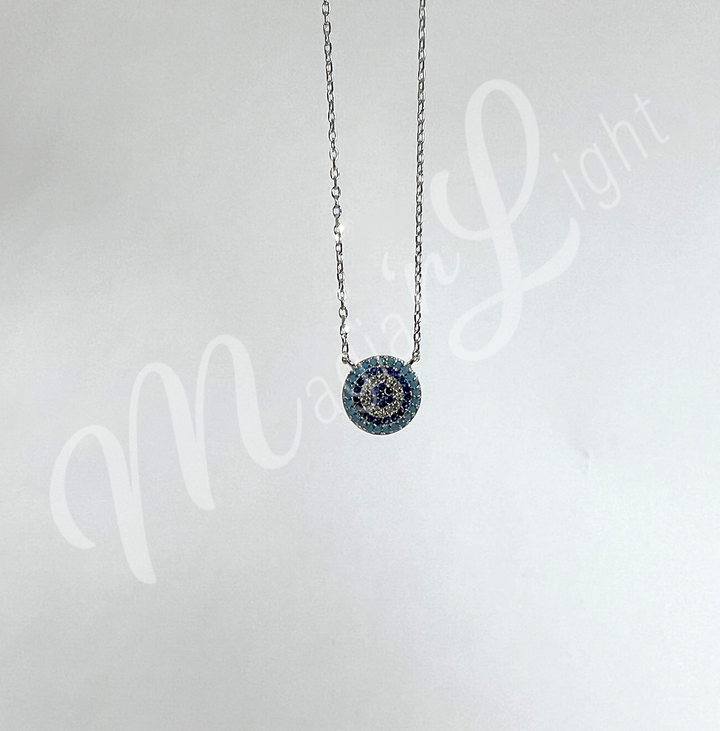 Sterling Silver Necklace Evil Eye