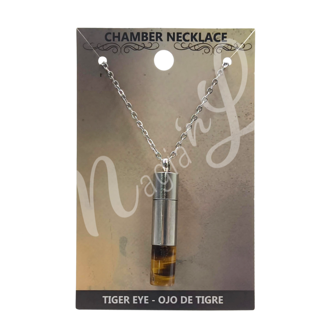 Necklace Tiger Eye Chamber 22"