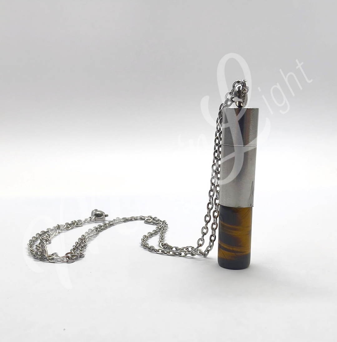 Necklace Tiger Eye Chamber 22"