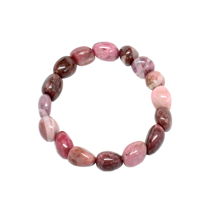 Bracelet Tumbled Stones Rhodonite (12-15mm) 7-7.5"