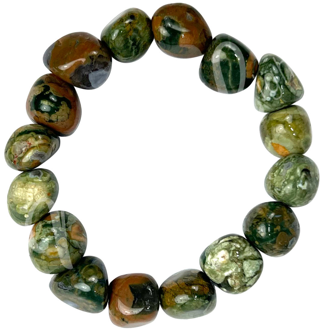 Bracelet Tumbled Stones Rhyolite (12-15mm) 7-7.5"