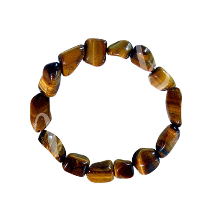 Bracelet Tumbled Stones Tiger Eye (12-15mm) 7-7.5"
