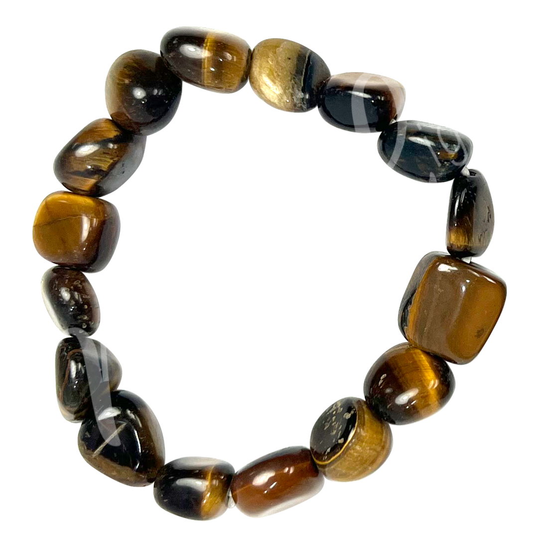 Bracelet Tumbled Stones Tiger Eye (12-15mm) 7-7.5"