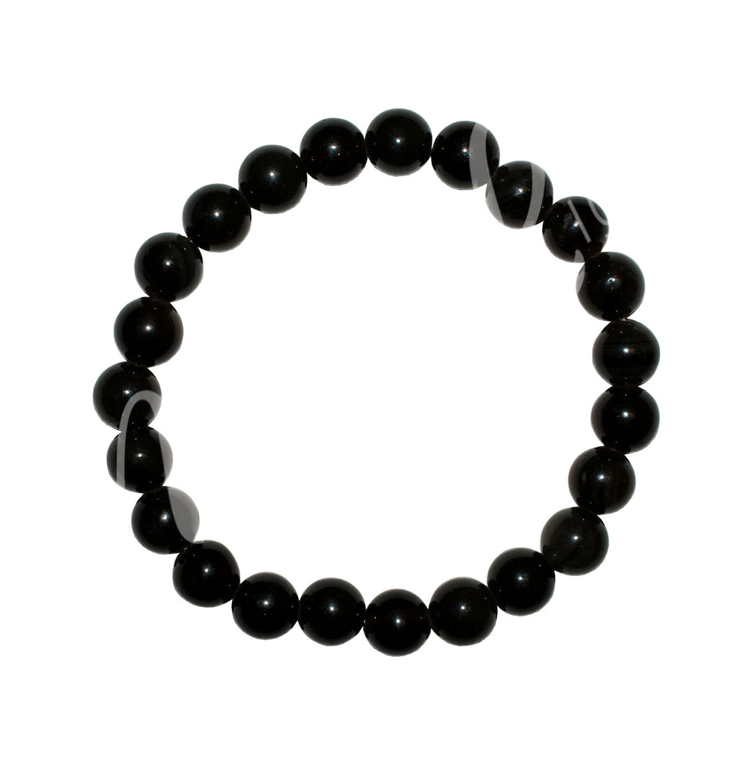 Bracelet Obsidian, Black (8-8.5 mm) 7.15-7.25"