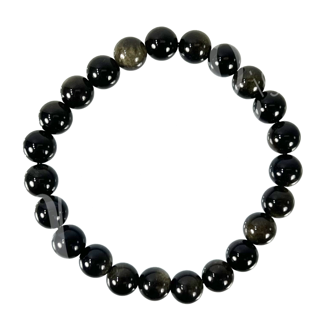 Bracelet Golden Sheen Obsidian (8-8.5mm) 7.15-7.25"