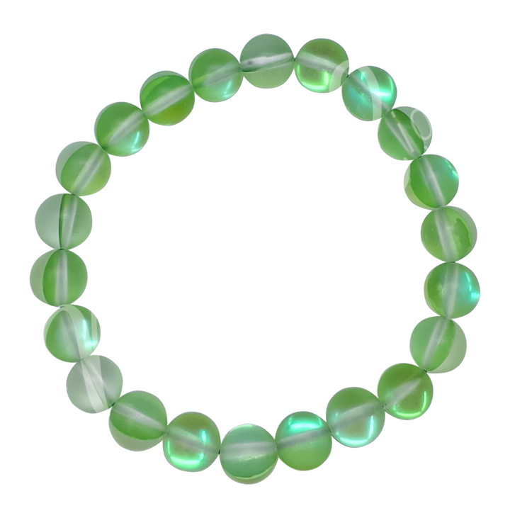 Pulsera de cristal iridiscente esmerilado (7 mm) 7,15-7,25"