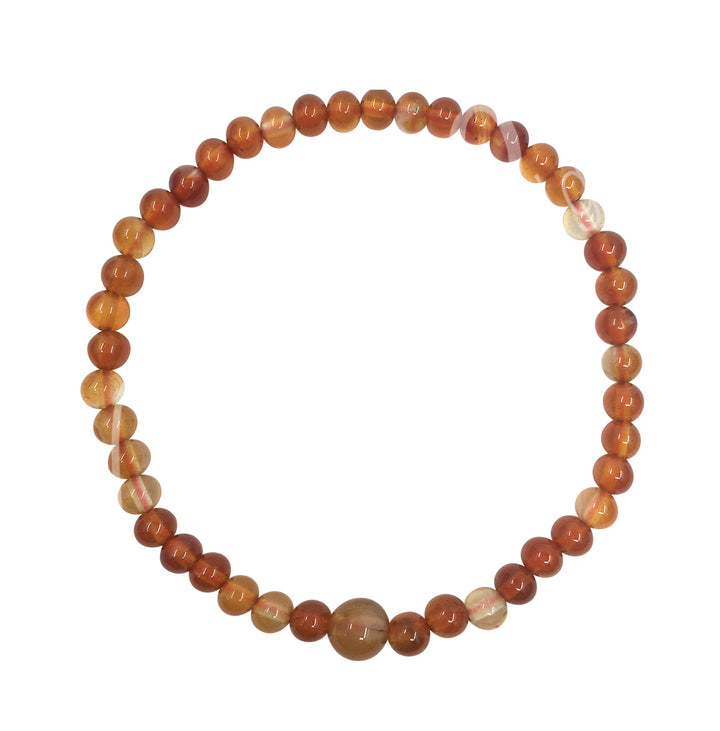 Bracelet Brown & Red Agate (4-4.5mm) 7.15-7.25"
