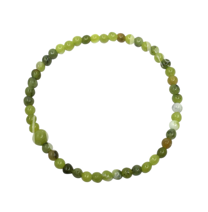 Bracelet Chinese Jade (4-4.5mm) 7.15-7.25"