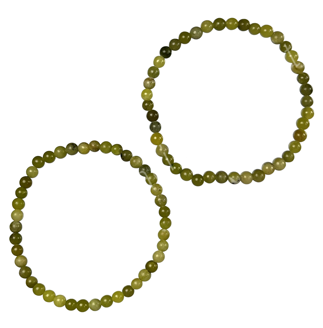 Bracelet Chinese Jade (4-4.5mm) 7.15-7.25"