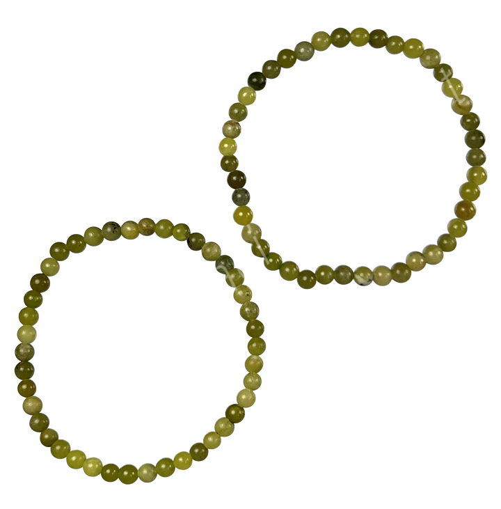 Bracelet Chinese Jade (4-4.5mm) 7.15-7.25"