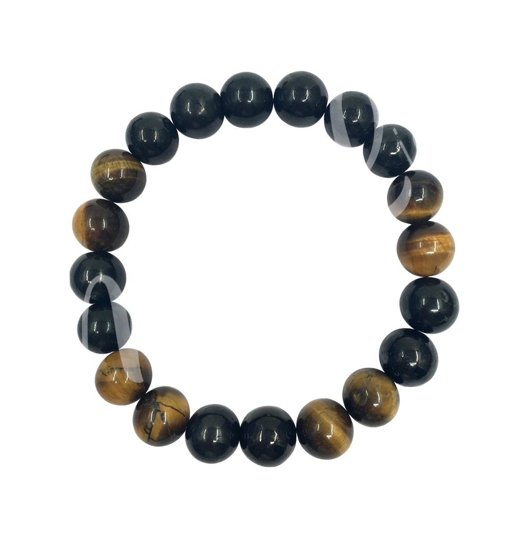 Bracelet Mixed Stones with Shungite (10mm) 7.65-7.75"