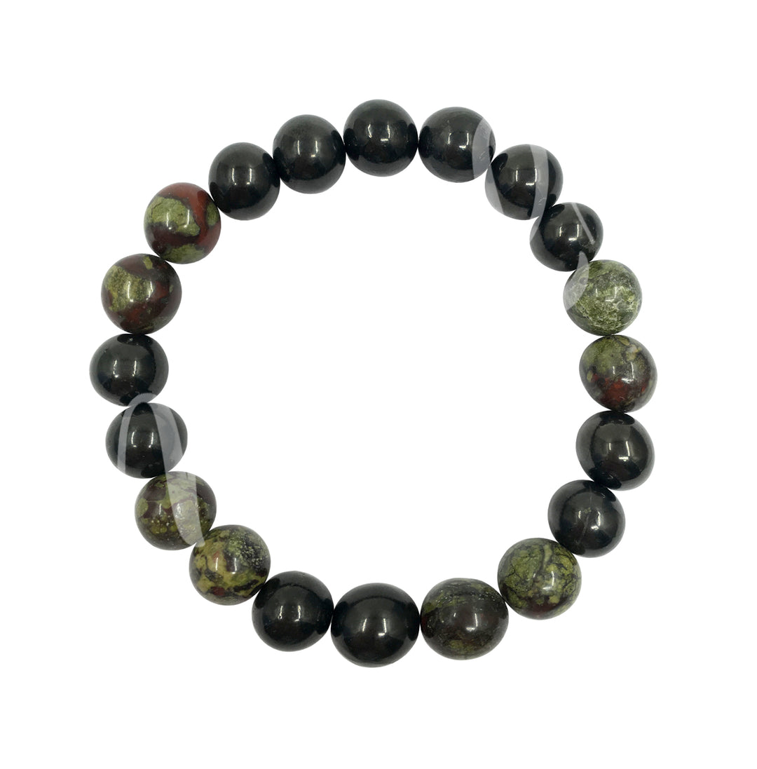 Pulsera de Piedras Mixtas con Shungita (10mm) 7.65-7.75"