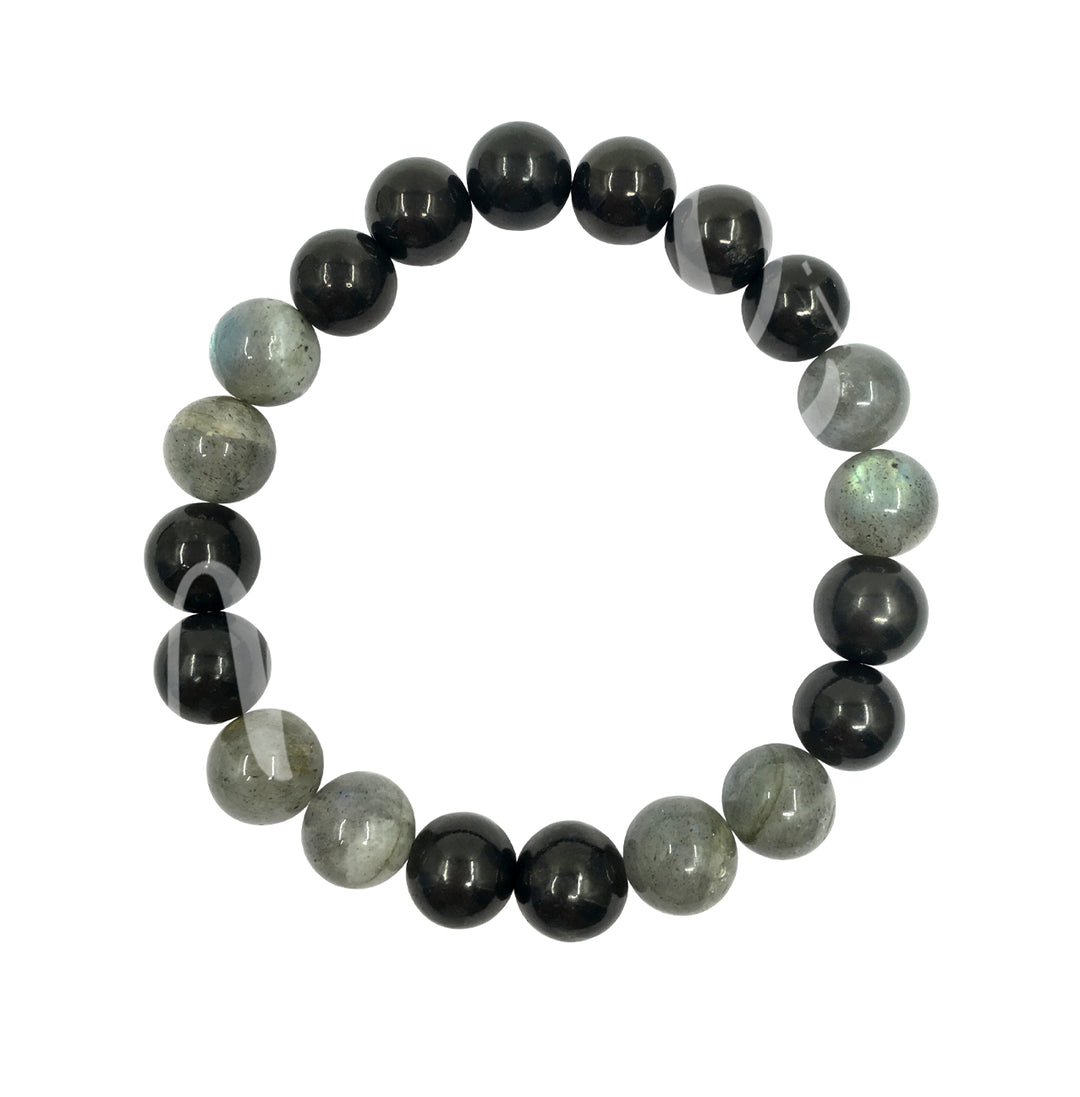 Pulsera de Piedras Mixtas con Shungita (10mm) 7.65-7.75"