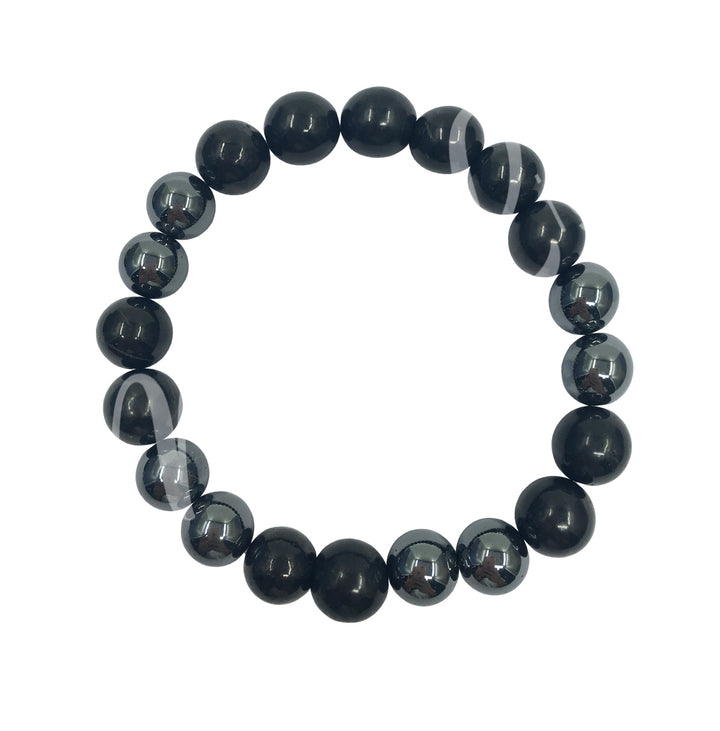 Bracelet Mixed Stones with Shungite (10mm) 7.65-7.75"