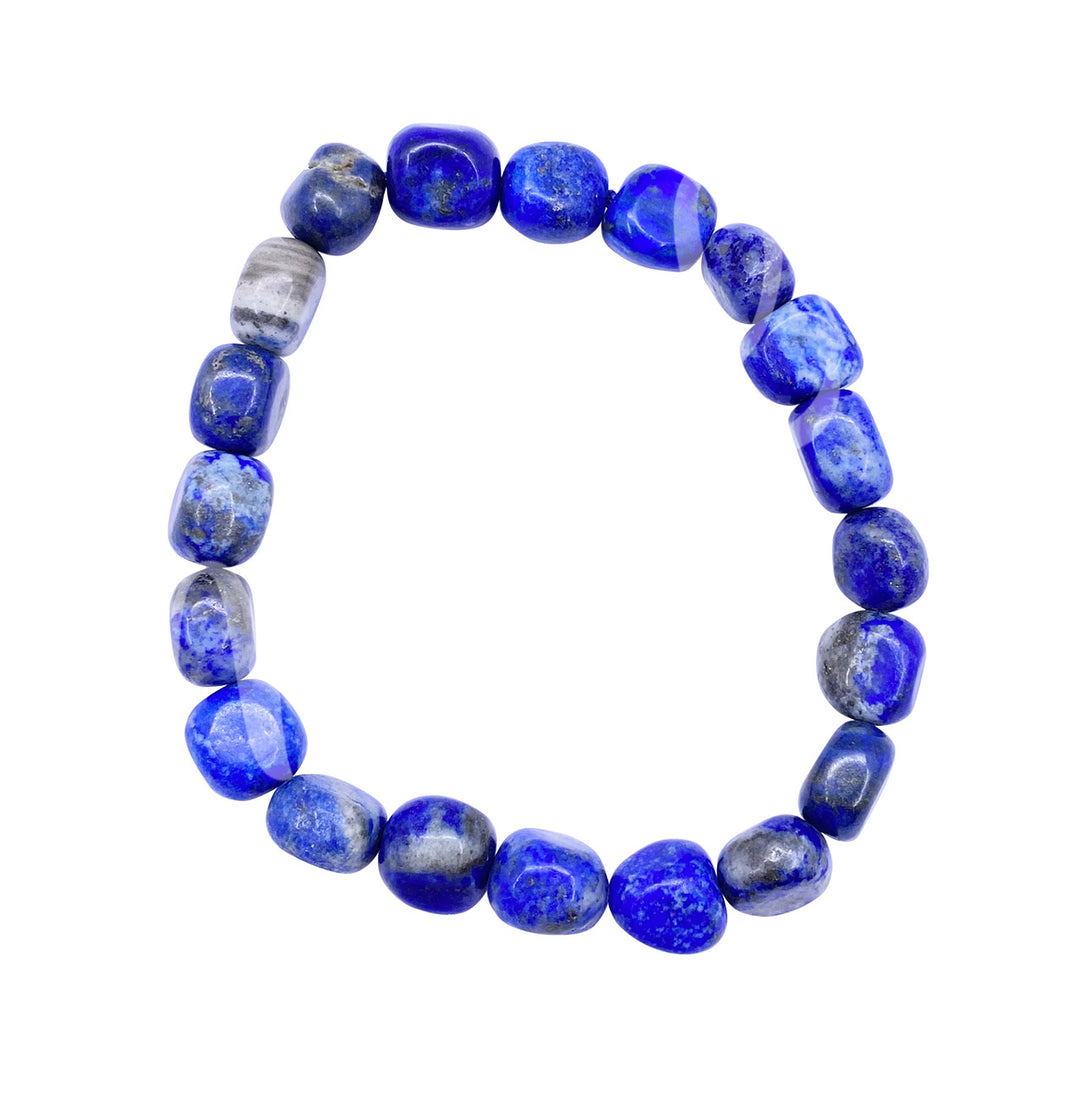 Bracelet Tumbled Stones Lapis Lazuli (6-8 mm) 7.45-7.5"