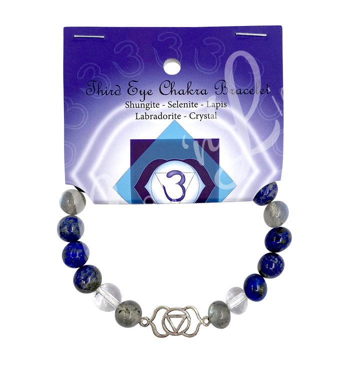 Bracelet Chakra Third Eye Lapis Lazuli (8-8.5 mm) 7.15-7.25"