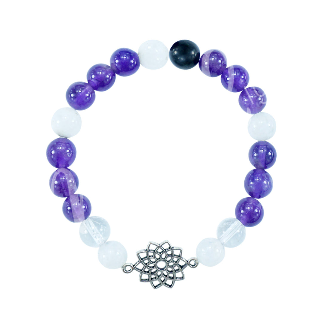 Bracelet Chakra Crown Amethyst (8-8.5mm) 7.15-7.25"