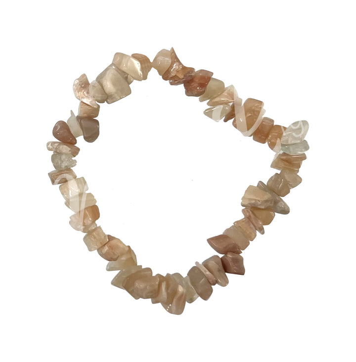 Bracelet Chips Mixed Moonstone (5-8mm) 7.5"