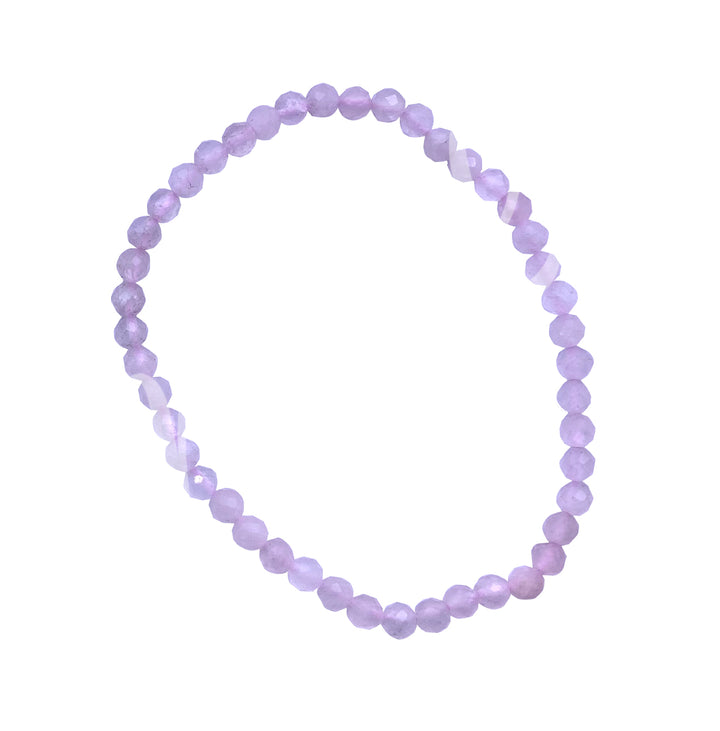 Bracelet Faceted Stone Beads Rose Quartz (3-4 mm) 7.25-7.45"