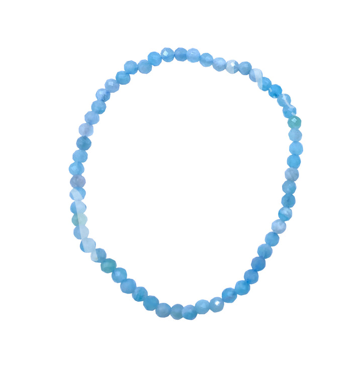 Bracelet Faceted Stone Beads Amazonite (3-4mm) 7.25-7.45"