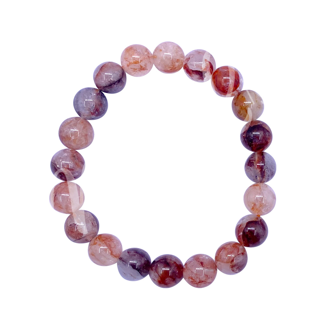 Bracelet Red Hematoid Quartz (10mm) 7.15-7.25"