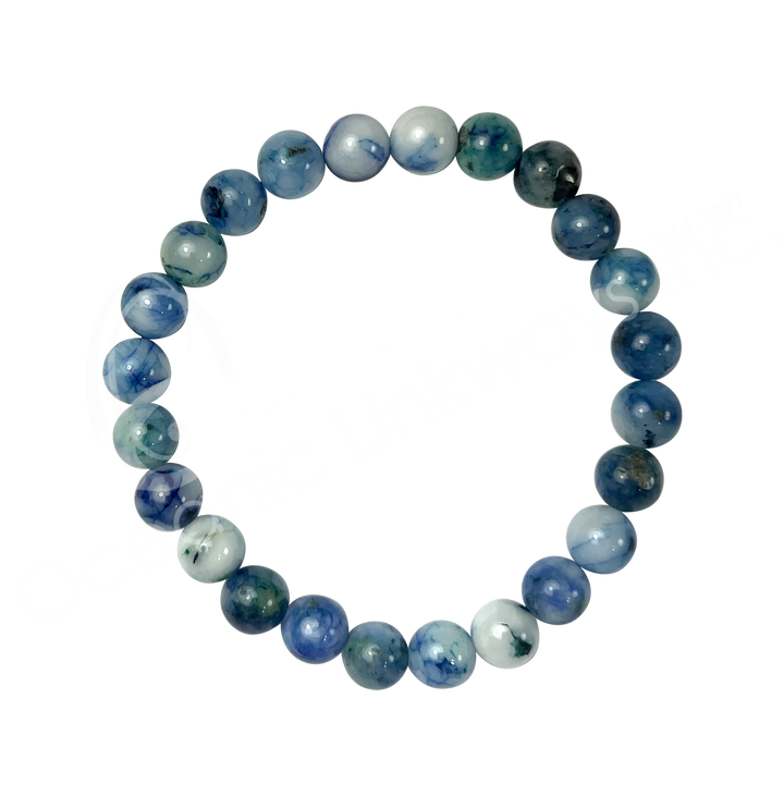 Pulsera Crisocola Azul (8mm) 7,15-7,25"