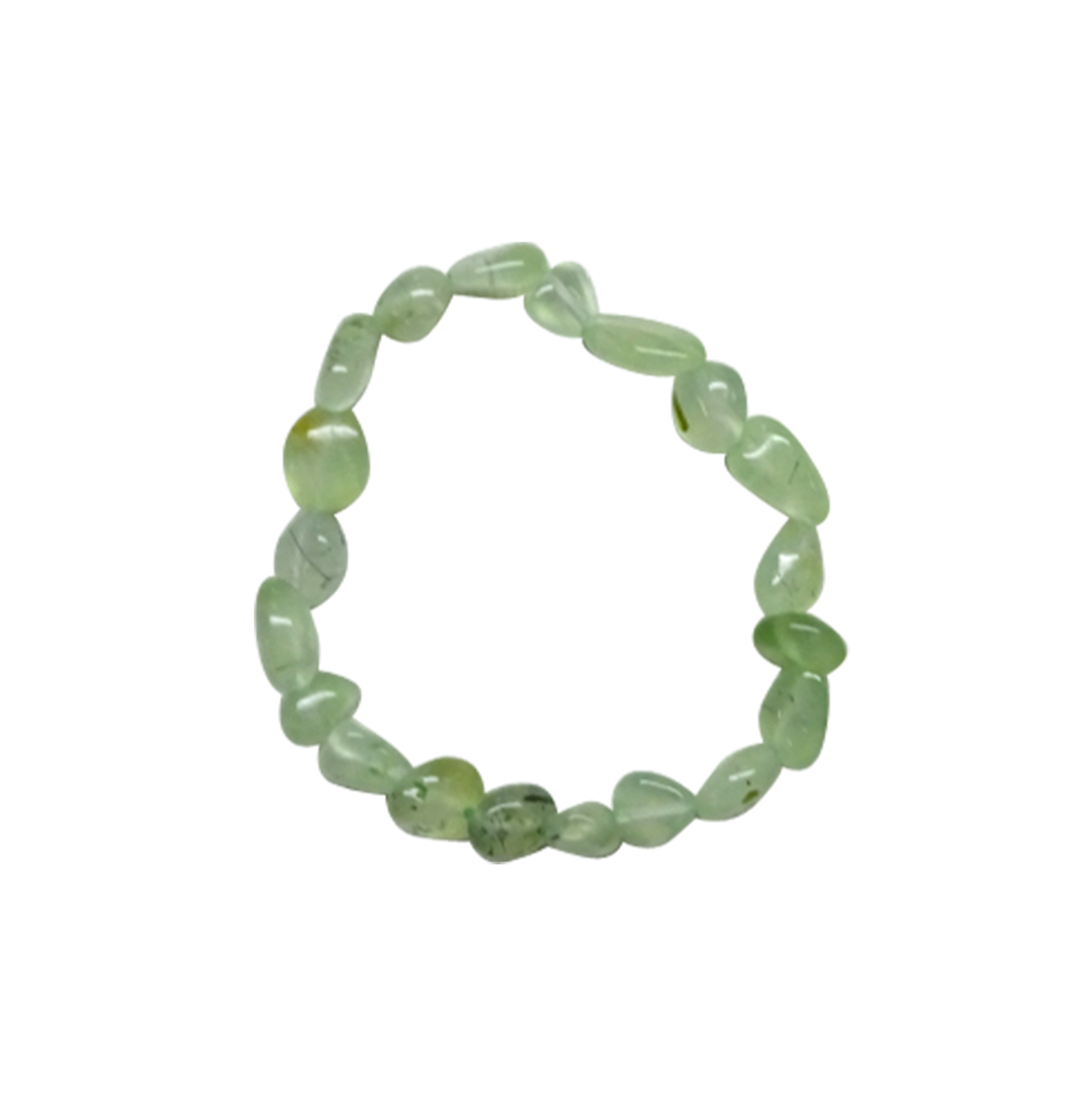 Pulsera de Piedras Pulidas de Prehnita (8-13 mm) 7,45-7,5"
