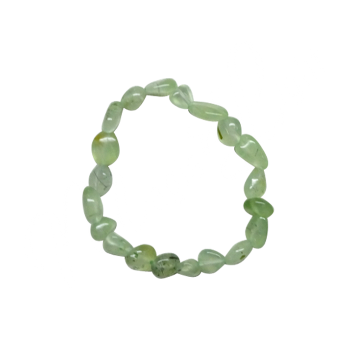 Pulsera de Piedras Pulidas de Prehnita (8-13 mm) 7,45-7,5"