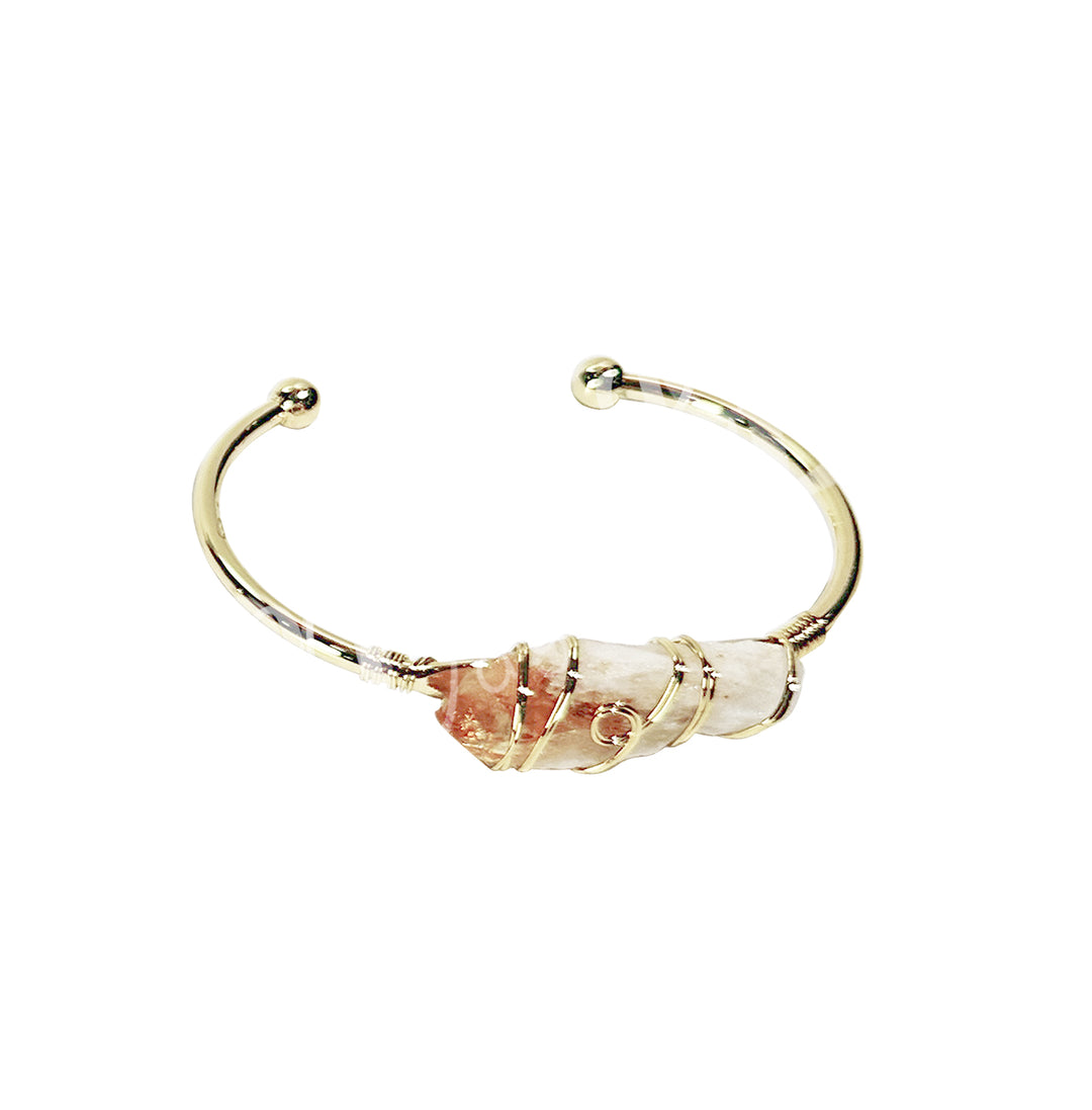 Bracelet Adjustable Wire Warped Natural Citrine Point