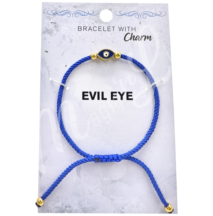 Bracelet Adjustable Evil Eye 9.75"