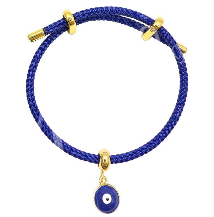 Bracelet Adjustable Evil Eye Musical Charm 11"
