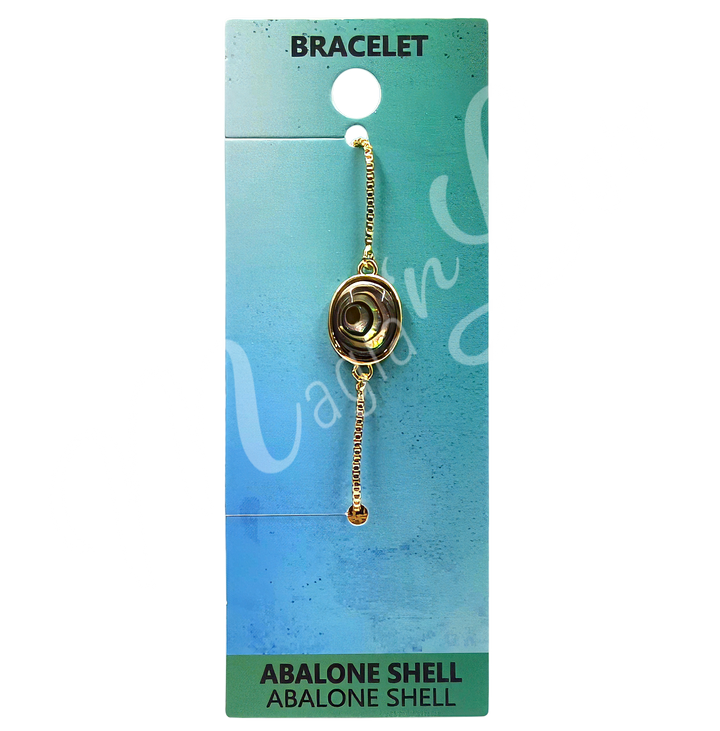 Bracelet Adjustable Abalone Shell 10"