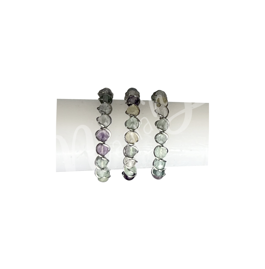 Anillo Ajustable de Fluorita Facetada (3 mm)