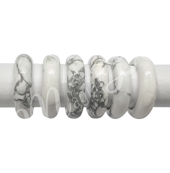 Ring Howlite Round Dome