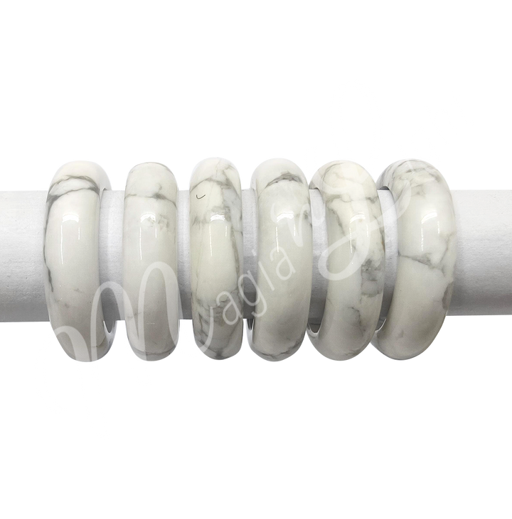 Ring Howlite Round Dome