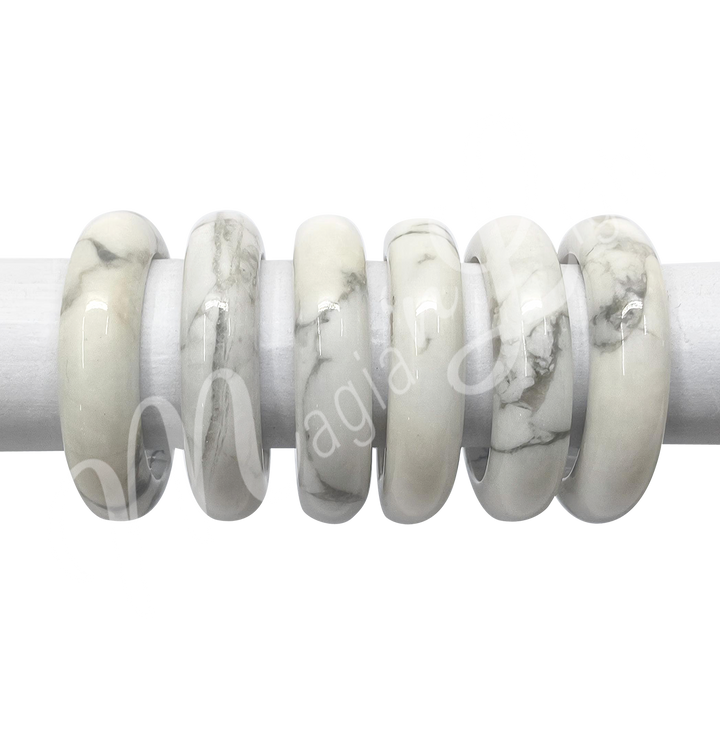 Ring Howlite Round Dome