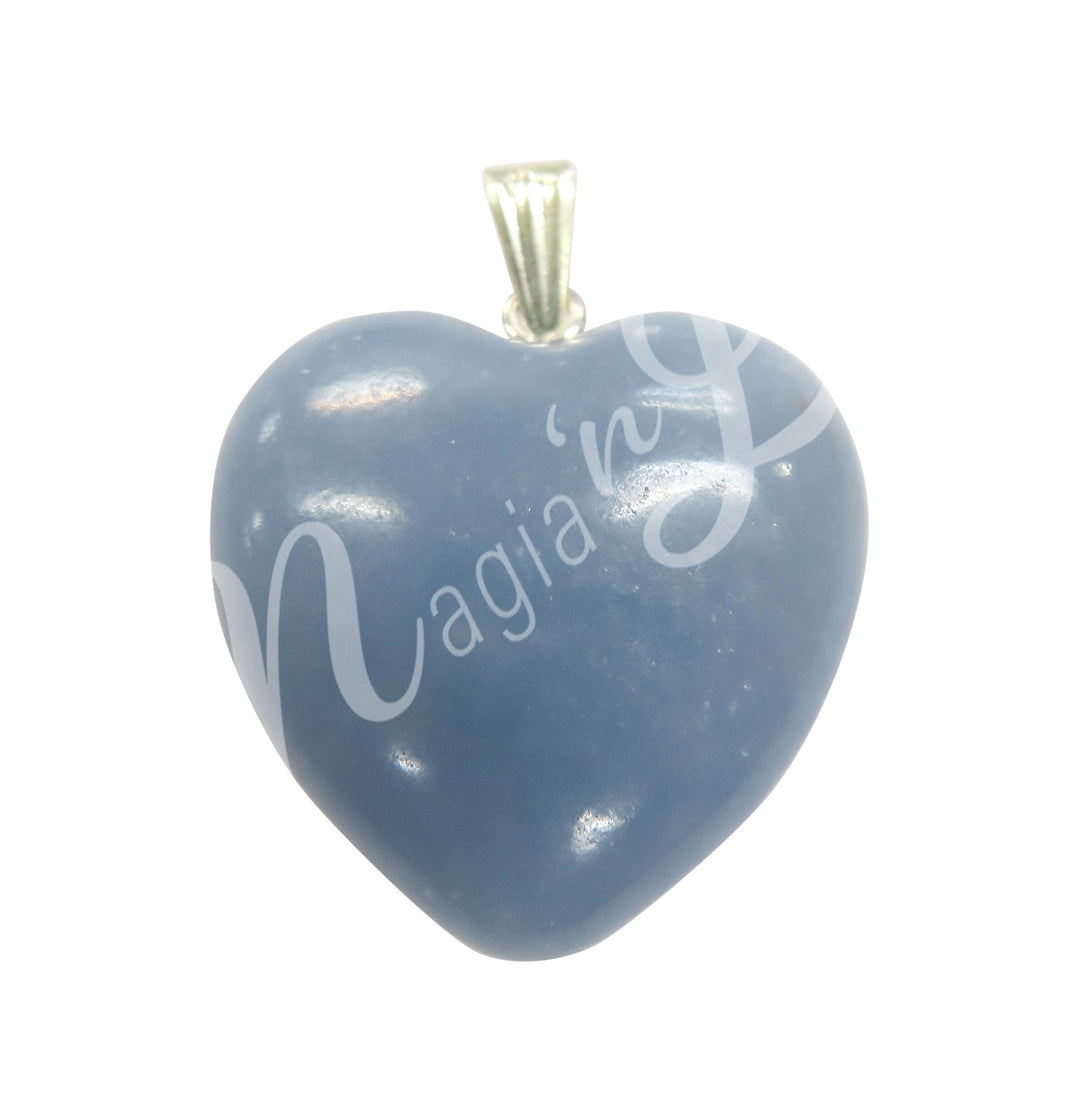 Pendant Heart Angelite 1"