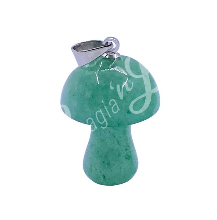 Pendant Mushroom Aventurine, Green 15 X 20 mm