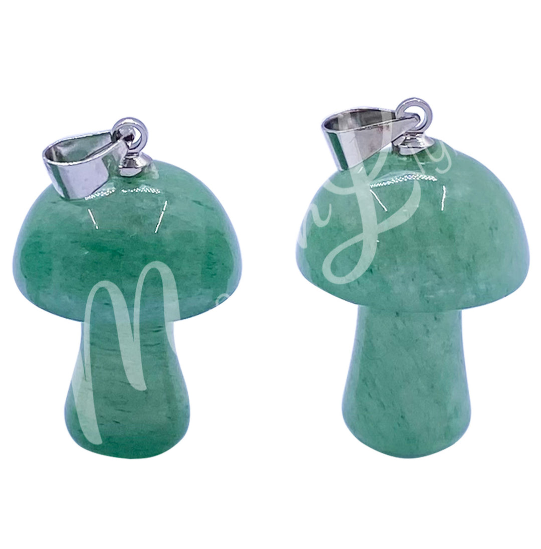 Pendant Mushroom Green Aventurine 15 X 20 mm