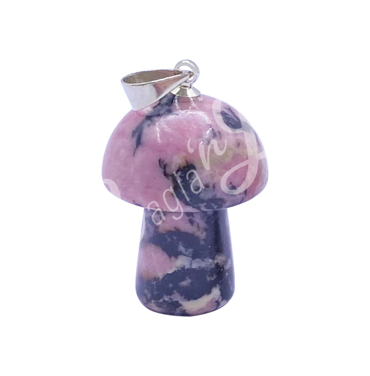 Pendant Mushroom Rhodonite 15 X 20 mm