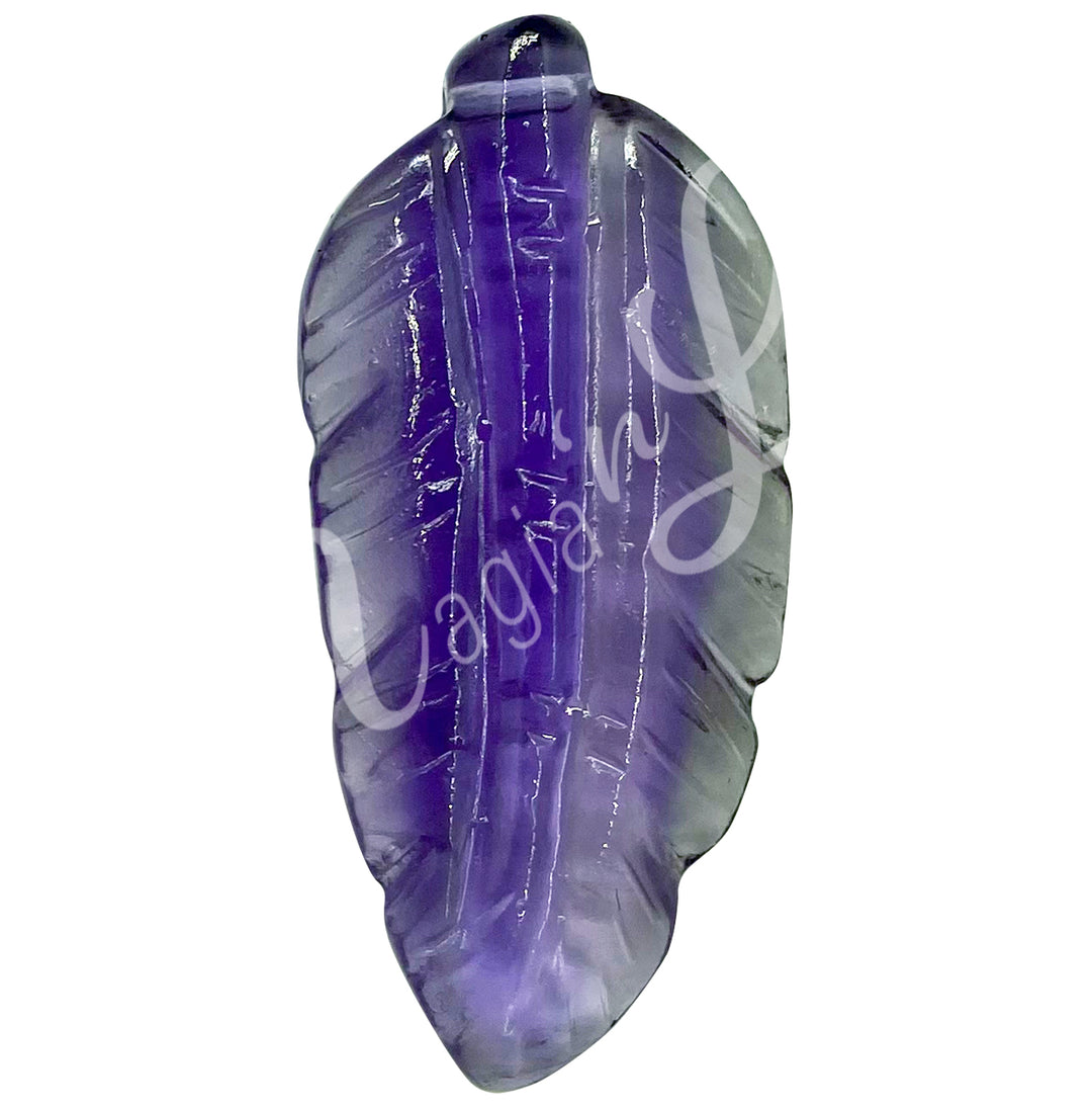 Pendant Feather Fluorite 2"