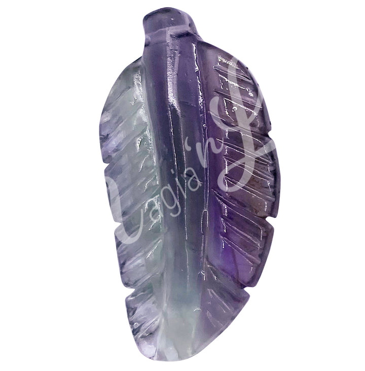 Pendant Feather Fluorite 2"