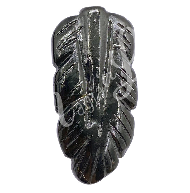 Pendant Feather Obsidian, Black 2"