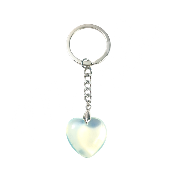 Llavero con Corazón de Opalita 3,25-3,5″