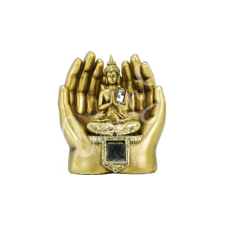 Statue Gold Buddha in Hands