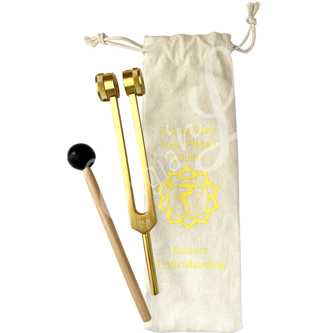 Tuning Fork Yellow Solar Plexus Chakra 8.25"L