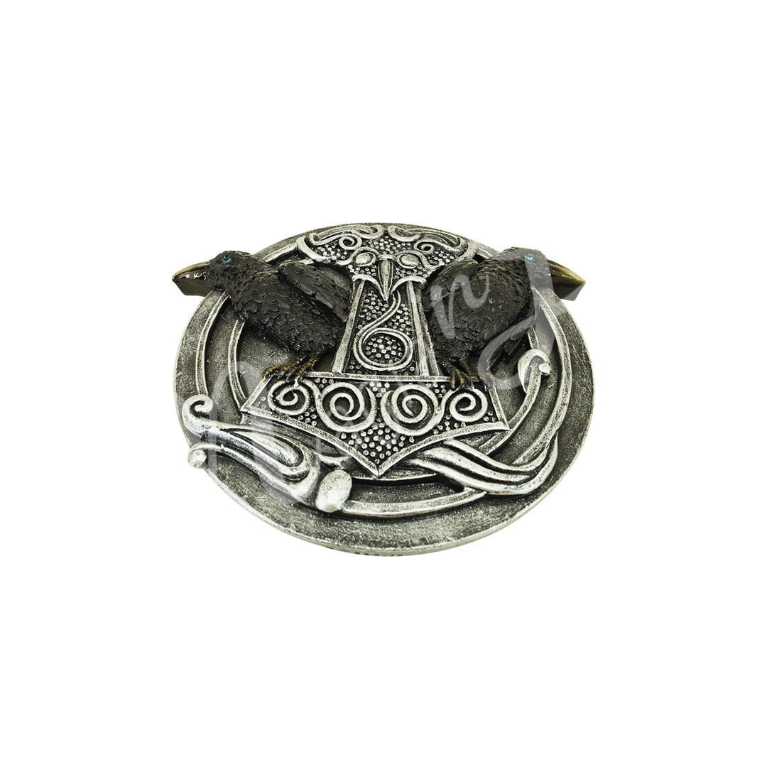 Incense Holder Ravens with Thor's Hammer