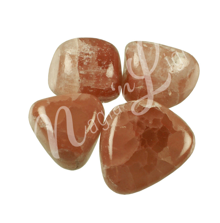 Tumbled Stone Dark Pink Calcite 20-25mm